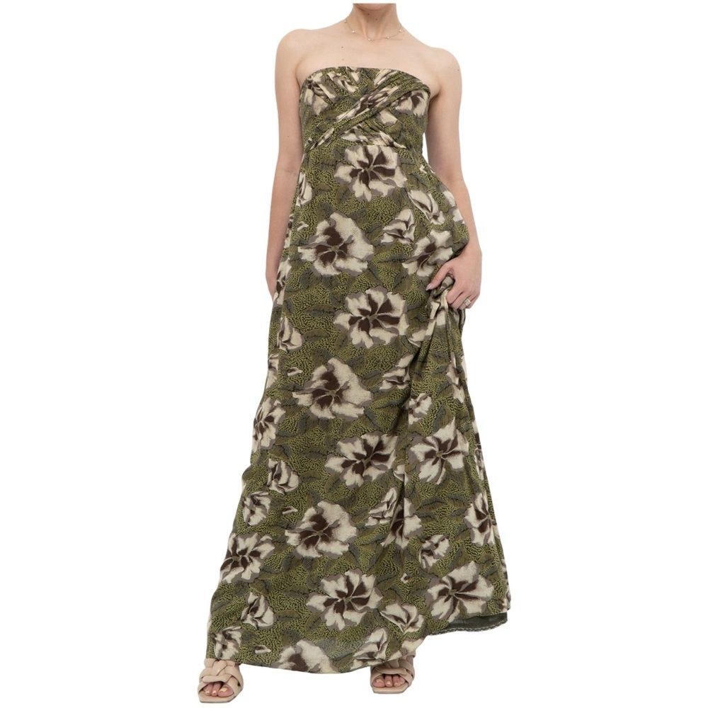 Anthropologie Edmé & Esyllte Convertible Maxi Pocket Dress in Floral | Size 8